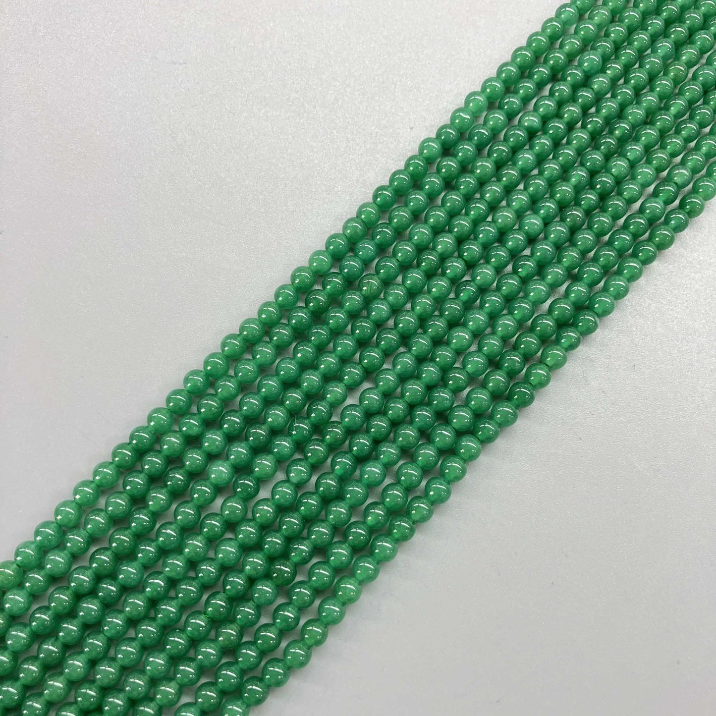 Green Aventurine Round Bead 16" 4mm A+