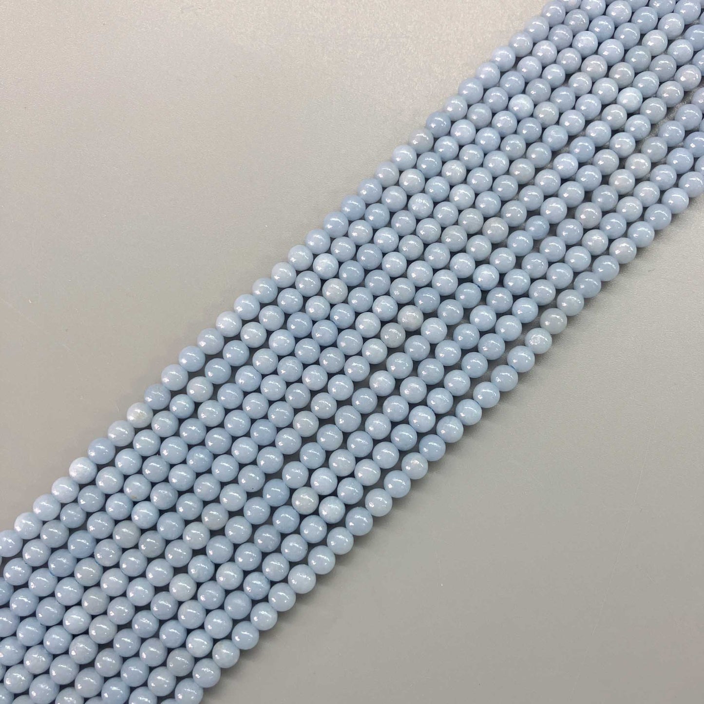 Angelite Round Bead 16" 4mm A+