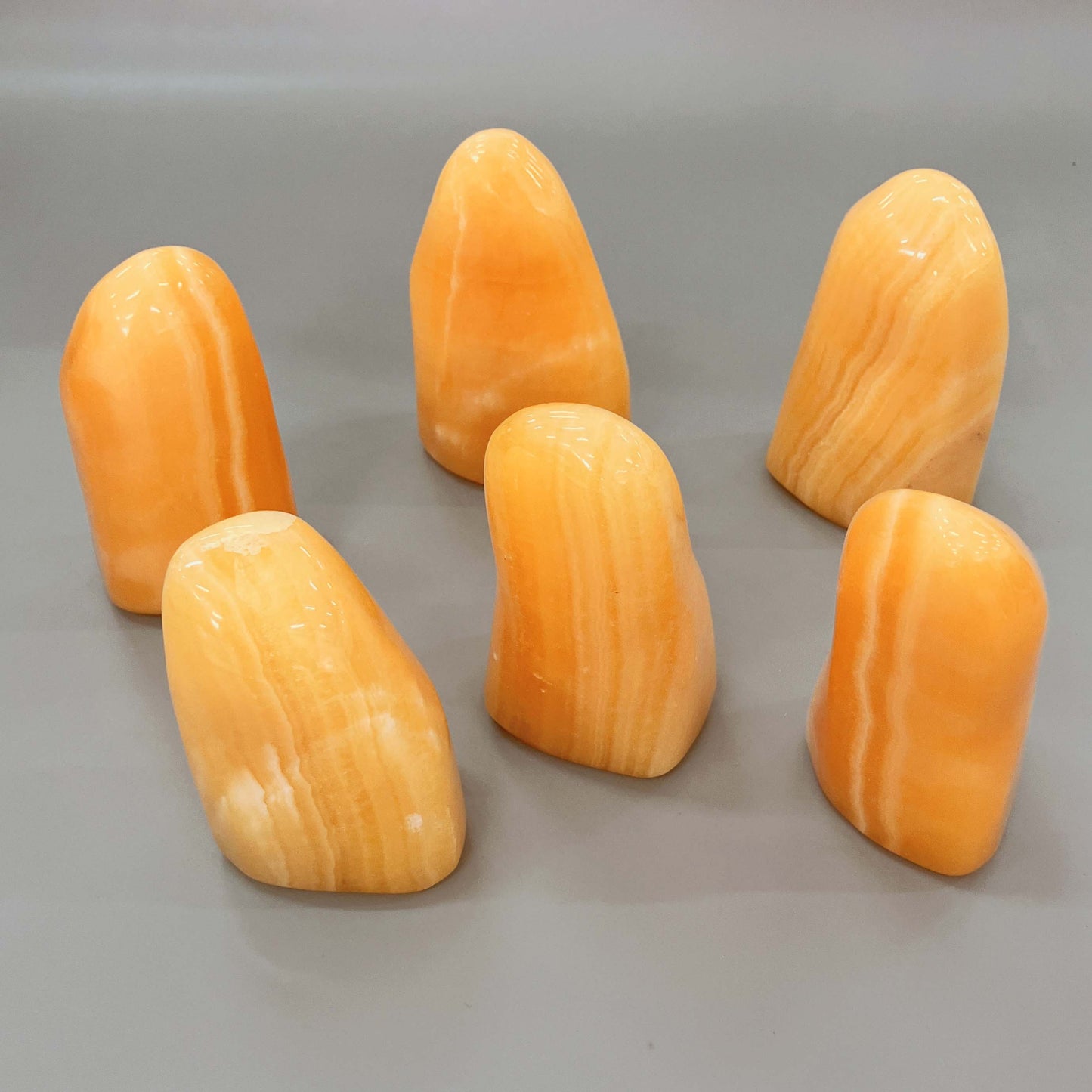 Orange Calcite China Sculpture 350-450g/pc A/A+