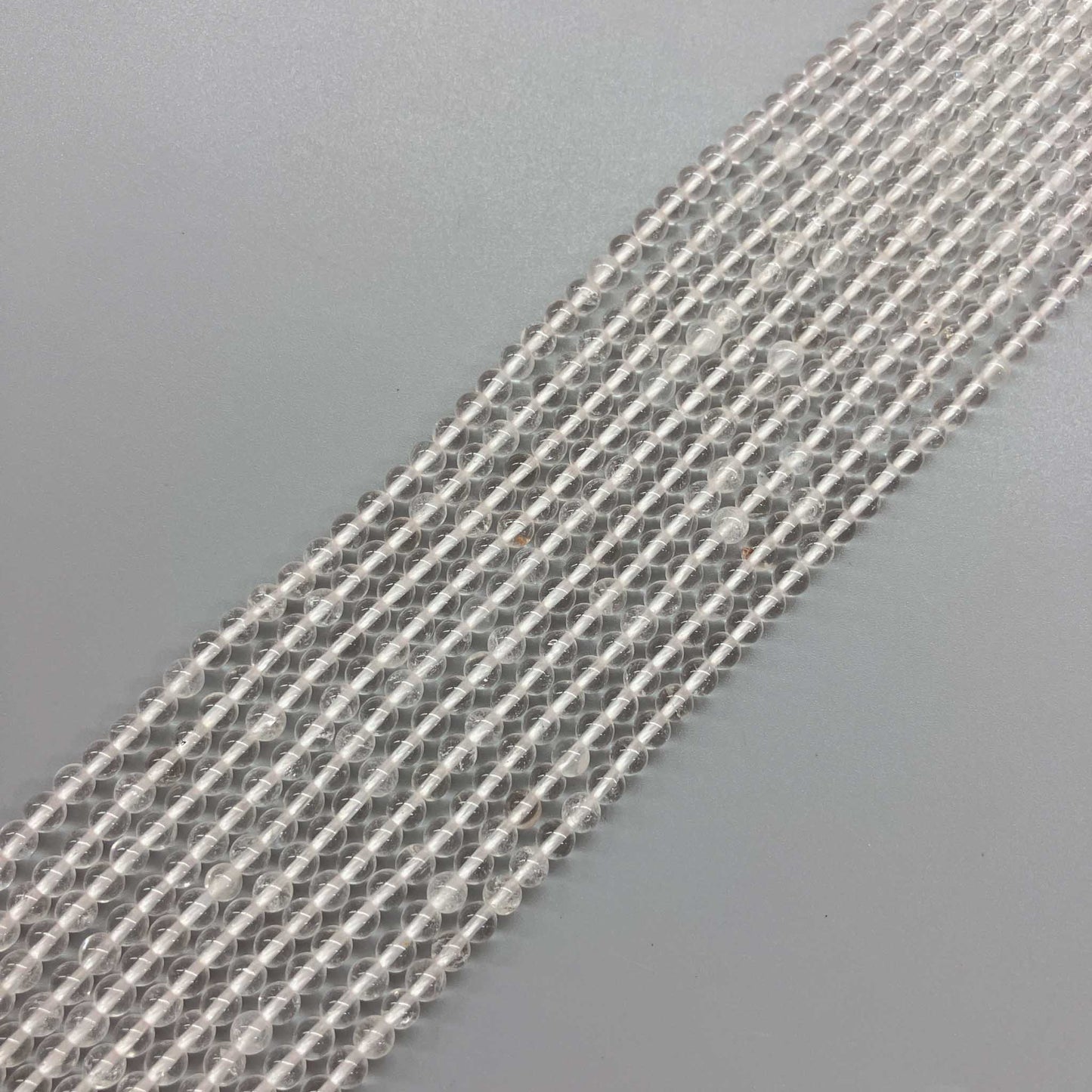 Crystal Round Bead 16" 4mm A+