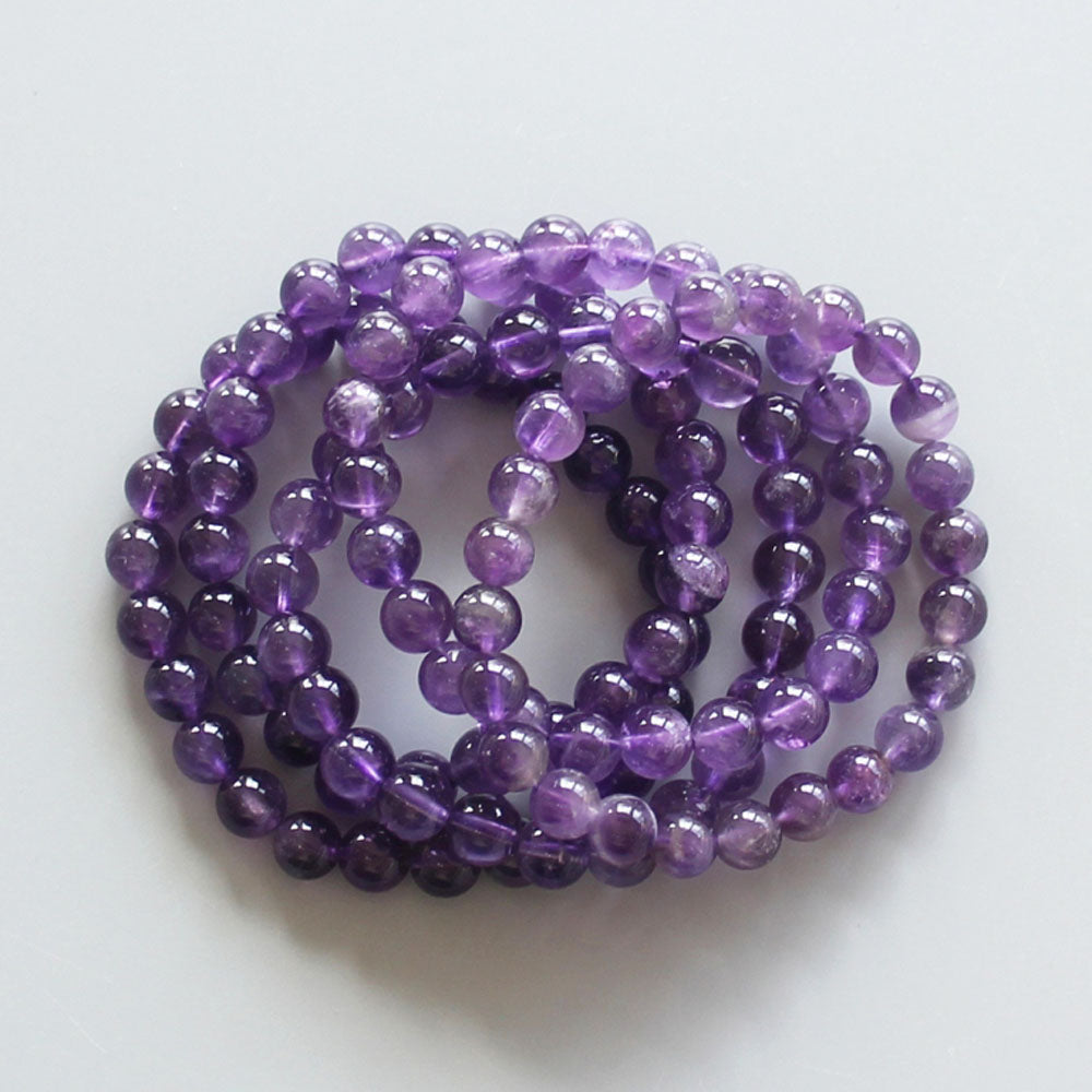 Amethyst Round Bracelet 18cm 8mm A+