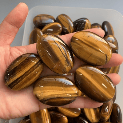 Golden Tiger Eye Soap stone 1.8 inch (1.3 x 3 x 4.5cm) A/A+