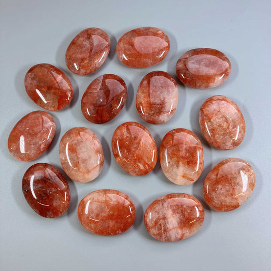 Strawberry Natural Quartz Brazil Soap stone 1.8 inch (1.05 x 3.5 x 4.5cm) A+