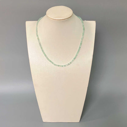 Green Fluorite Round Bead Necklace 4mm A