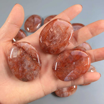 Strawberry Natural Quartz Brazil Soap stone 1.8 inch (1.05 x 3.5 x 4.5cm) A+