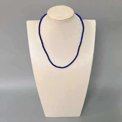 Lapis Lazuli Round Bead Necklace 4mm A