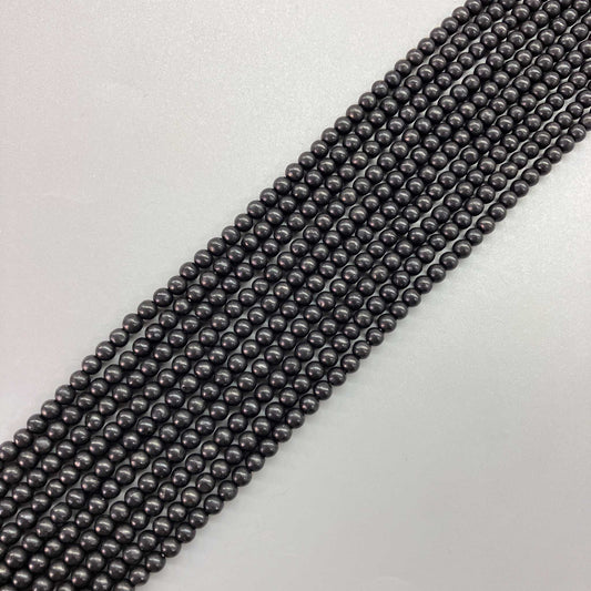 Shungite Round Bead 16" 4mm A