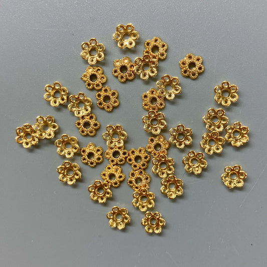 (Stone TBC) Metal Flower Slice 金色 (Grade TBC)