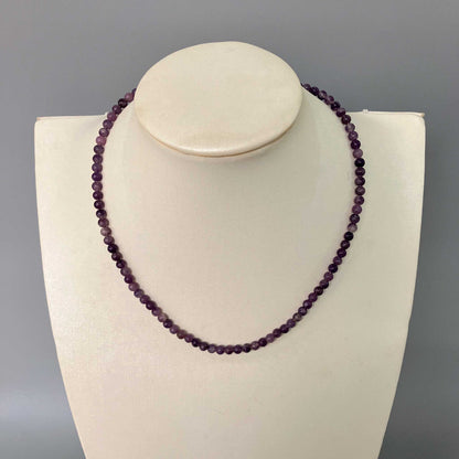 Lepidolite Af Round Bead Necklace 4mm A
