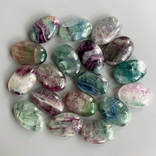 Rainbow Fluorite Soap stone 1.8 inch (1.35 x 3 x 4.5cm) A/B
