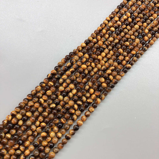 Golden Tiger Eye Round Bead 16" 4mm A