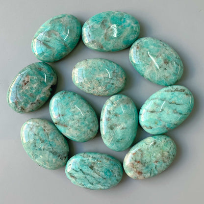 Green Amazonite Soap stone 1.8 inch (1.3 x 3 x 4.5cm) A-/B+