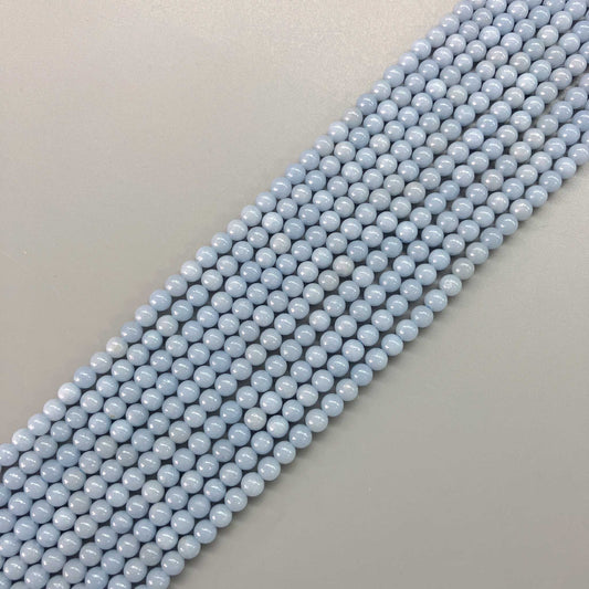 Angelite Round Bead 16" 4mm A+