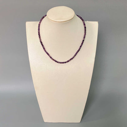 Lepidolite Af Round Bead Necklace 4mm A