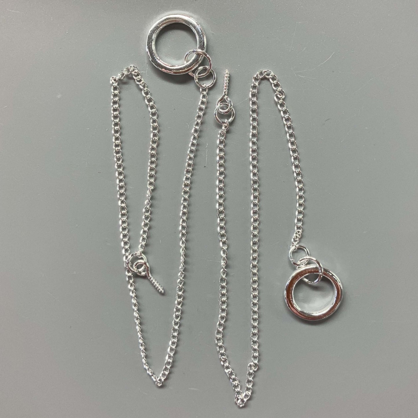 (Stone TBC) Pendulum Metal Chain 11 inch (28cm) (Grade TBC)