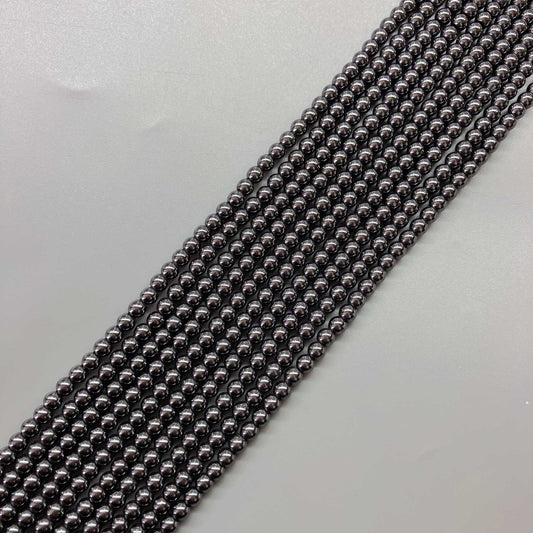 Hematite Round Bead 16" 4mm A