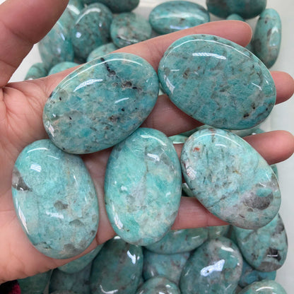 Green Amazonite Soap stone 1.8 inch (1.3 x 3 x 4.5cm) A-/B+