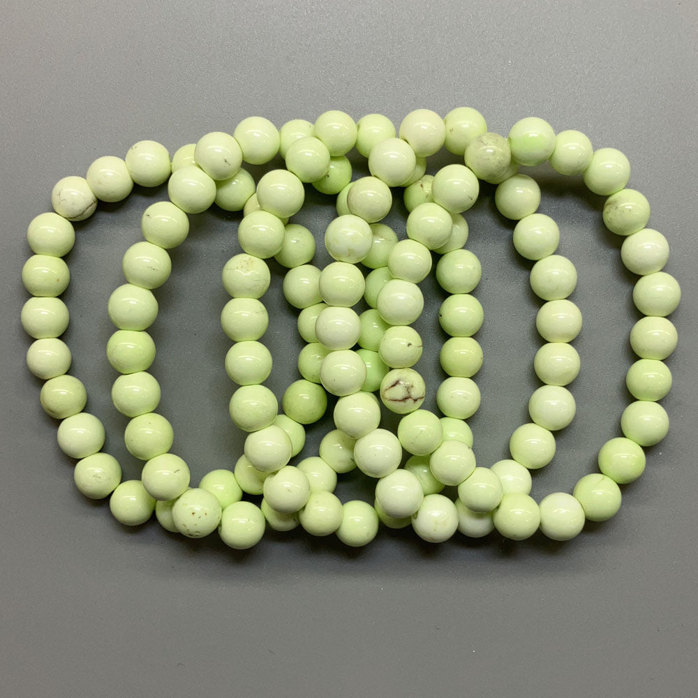 Lemon Chrysoprase Round Bracelet 18cm 8mm A