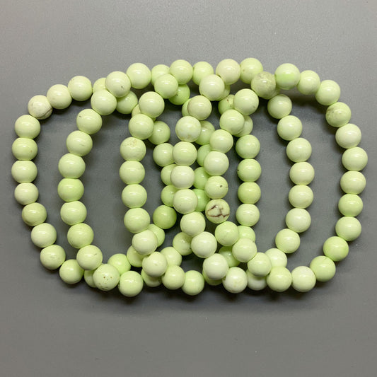 Lemon Chrysoprase Round Bracelet 18cm 8mm A