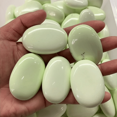 Lemon Chrysoprase Soap stone 15x30x45mm A