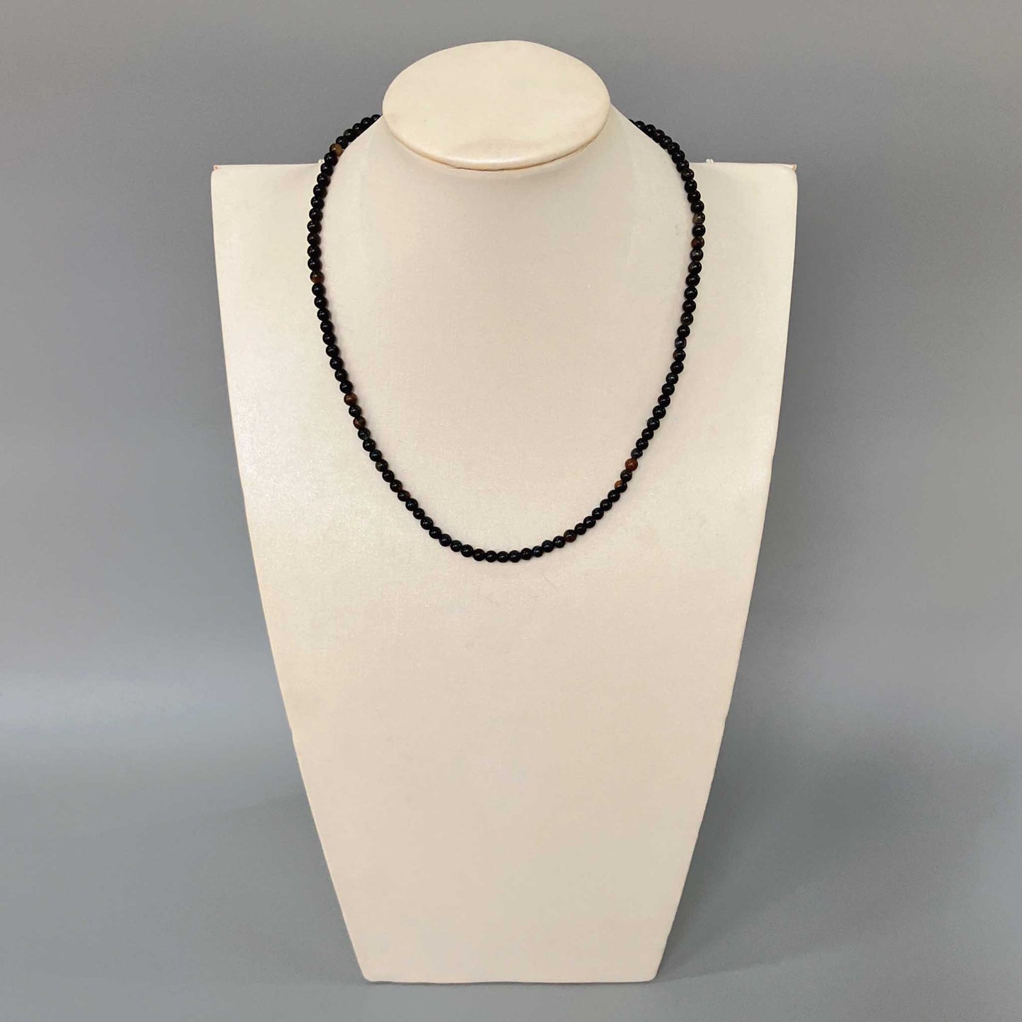 Blue Tiger Eye Round Bead Necklace 4mm A