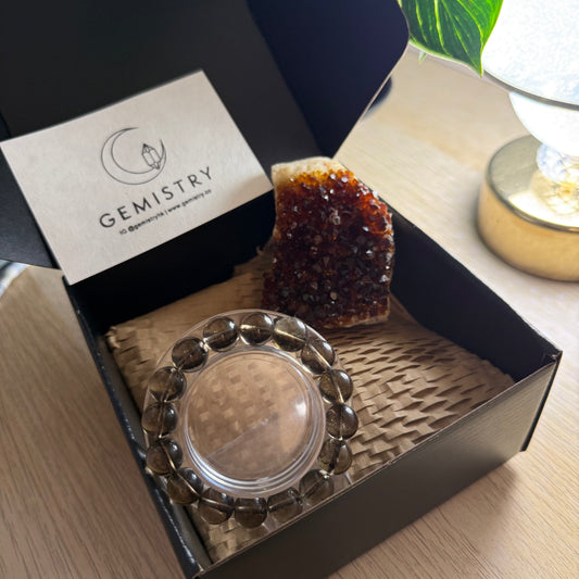 Citrine Cluster Set #1 (with Smoky Quartz Bracelet)