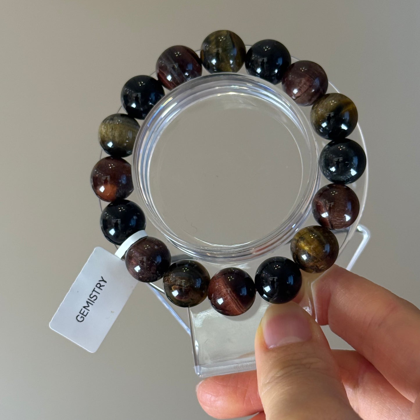 彩虎眼石手串 & 黑曜石 男士聖誕禮物 Rainbow Tiger's Eye & Black Obsidian Christmas set（For Male)