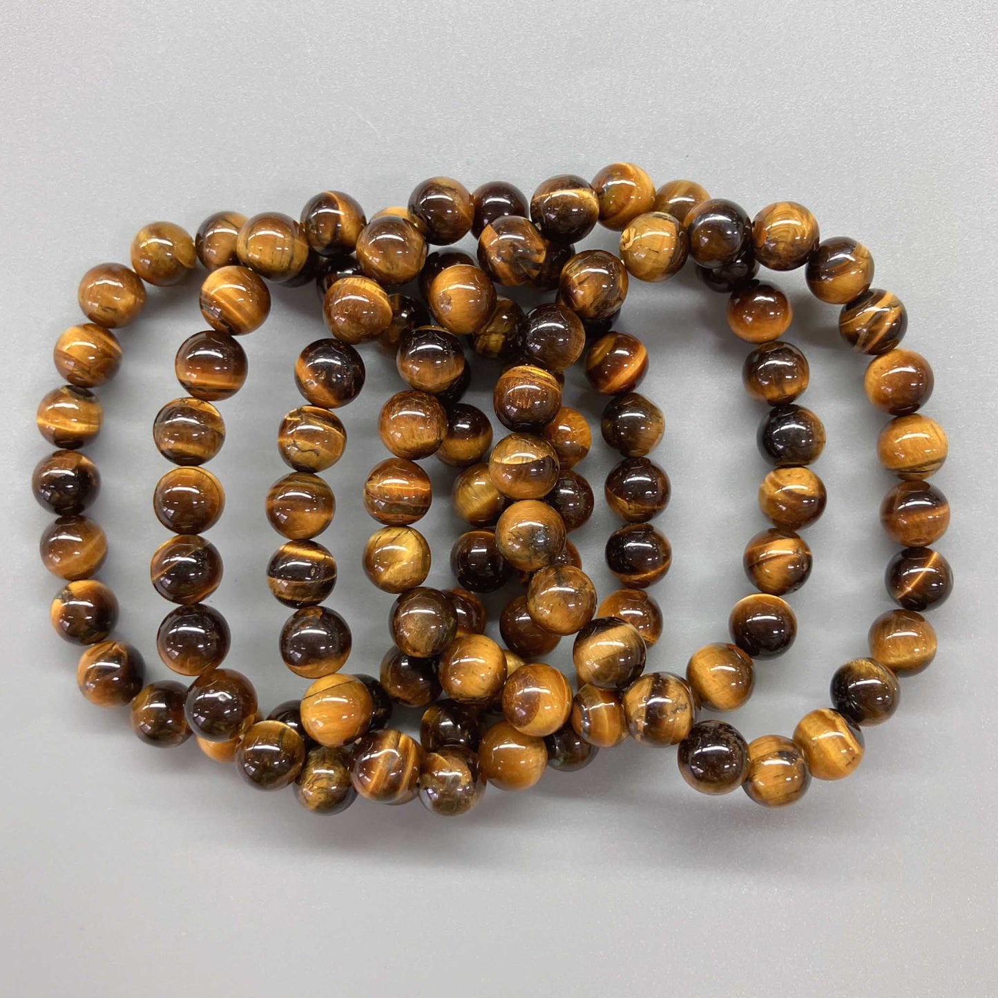 Golden Tiger Eye Round Bracelet 18cm 8mm A
