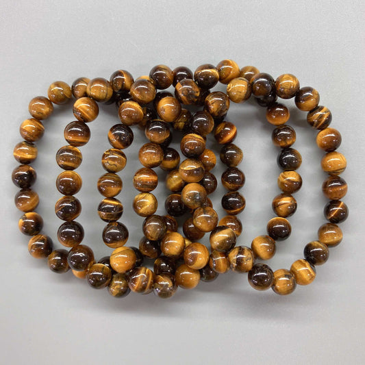 Golden Tiger Eye Round Bracelet 18cm 8mm A
