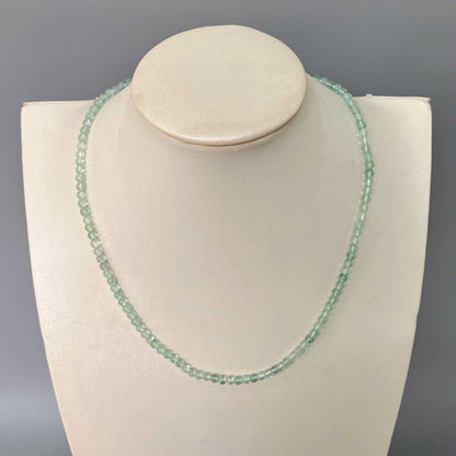 Green Fluorite Round Bead Necklace 4mm A