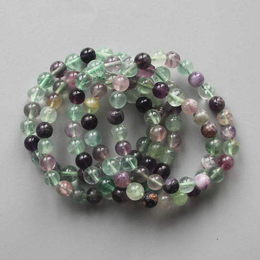 Rainbow Fluorite Round Bracelet 18cm 8mm A