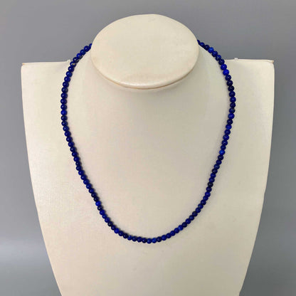 Lapis Lazuli Round Bead Necklace 4mm A