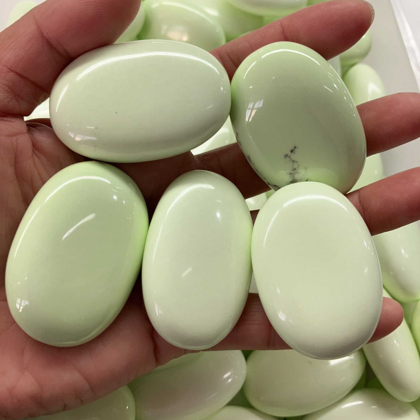 Lemon Chrysoprase Soap stone 15x30x45mm A