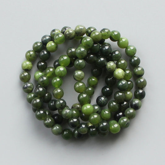 Soft Nephrite Jade Round Bracelet 18cm 8mm A
